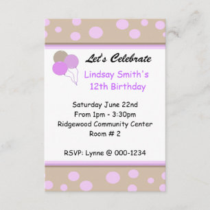Points Whimsical Invitation Anniversaire