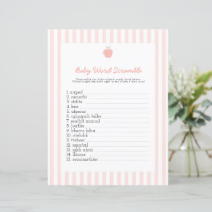 poire rose bébé mot scrabble baby shower jeu