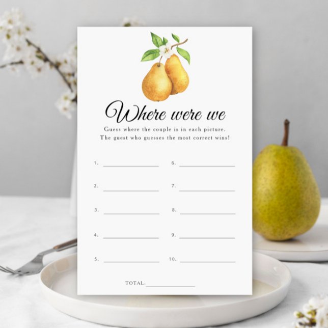 Poires Douche nuptiale Où étions-nous jeu (Créateur téléchargé)