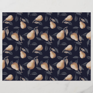 Poires jaune pâle sur Arrière - plan foncé