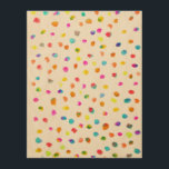 Pois aquarelle boho pop art<br><div class="desc">Un design simple et moderne de pois ou de taches d'aquarelle couleur arc-en-ciel. Design contemporain épuré. Whimsical, boho et fun, Lumineux et coloré. Sur arrière - plan personnalisable pour un look propre et mignon.</div>