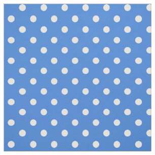 Pois blanc fait sur commande sur le tissu modelé