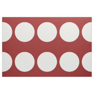 Pois blanc sur le tissu rouge