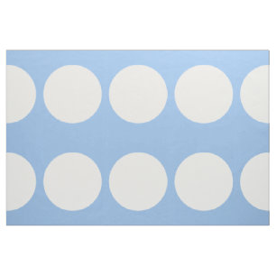 Pois blanc surdimensionné sur le tissu bleu-clair