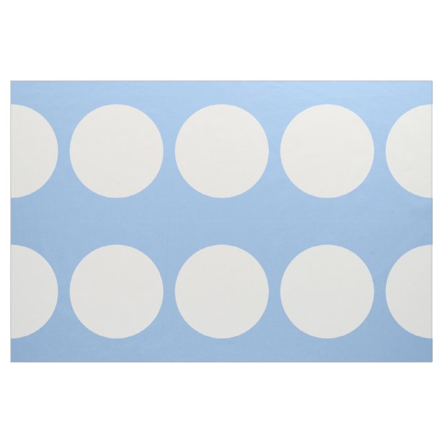 Pois blanc surdimensionné sur le tissu bleu-clair (Fat Quarter)