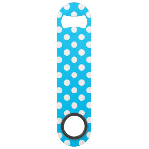 Pois blancs sur bleu électrique