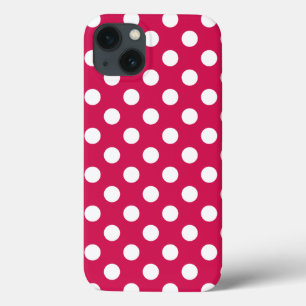 Pois blancs sur cerise Coque-Mate coque iphone