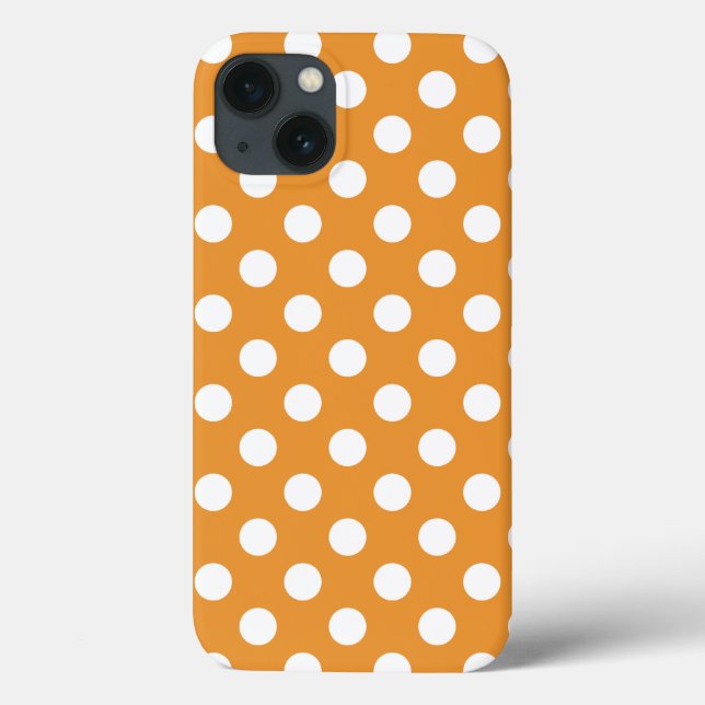 Pois blancs sur Coque ambre-coque iphone Mate (Verso)
