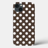 Pois blancs sur Coque brun-coque iphone Mate