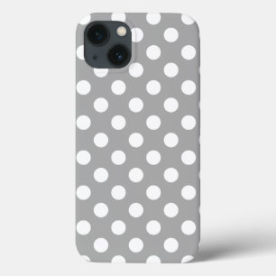 Pois blancs sur Coque gris-coque iphone Mate