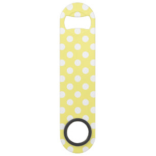 Pois blancs sur jaune citron