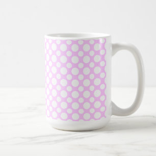 Pois blancs sur Mug de café rose