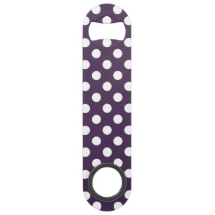 Pois blancs sur prune violette