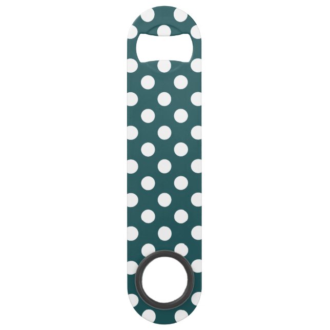 Pois blancs sur turquoise (Devant)