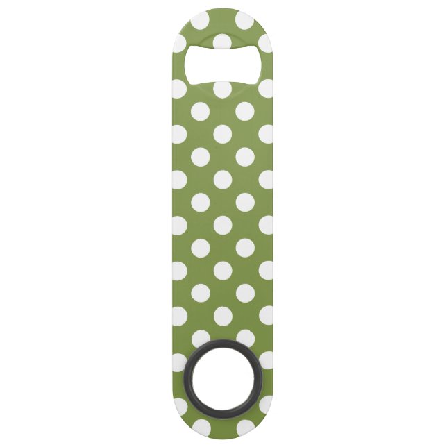 Pois blancs sur vert olive (Devant)