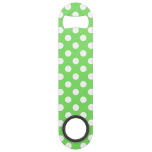 Pois blancs sur vert pomme