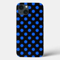 Pois bleu et noir Coque-Mate coque iphone