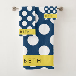 Pois Bleus de la Marine, Motif Pot Polka, Votre No