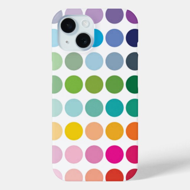 Pois coloré iPhone 15 Coque (Verso)