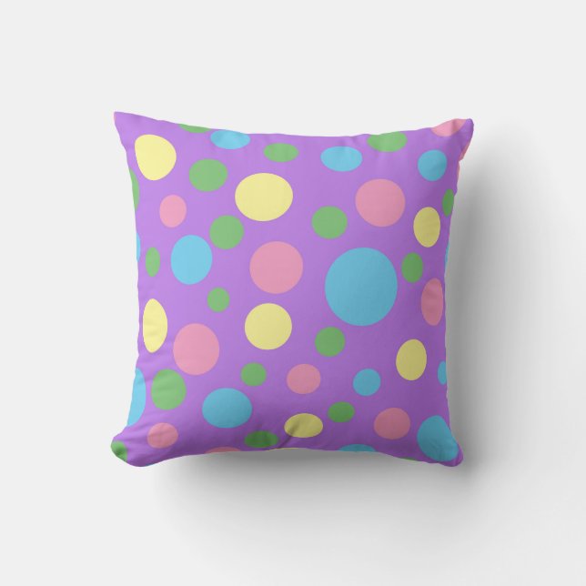 Pois coloré motif lancer oreiller (Recto)