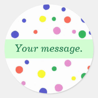 Pois colorés, votre message Stickers verts