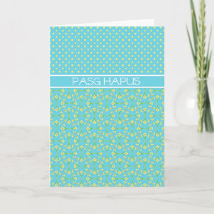 Pois, Daffodils Carte de Pâques : Salutation gallo