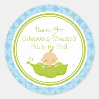 Pois dans le Baby shower de pois Stickers Favour P