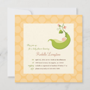 Pois dans un Baby shower de Pod Boy Invitation