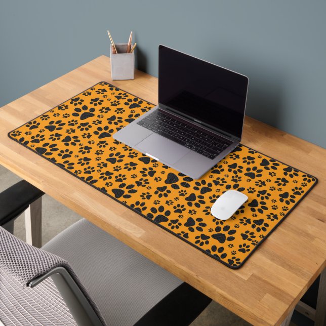 Pois de chien noir et blanc Pointe Polka sur dahli (Bureau 2)