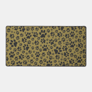 Pois de chien noir et blanc Pointe Polka sur l'or 