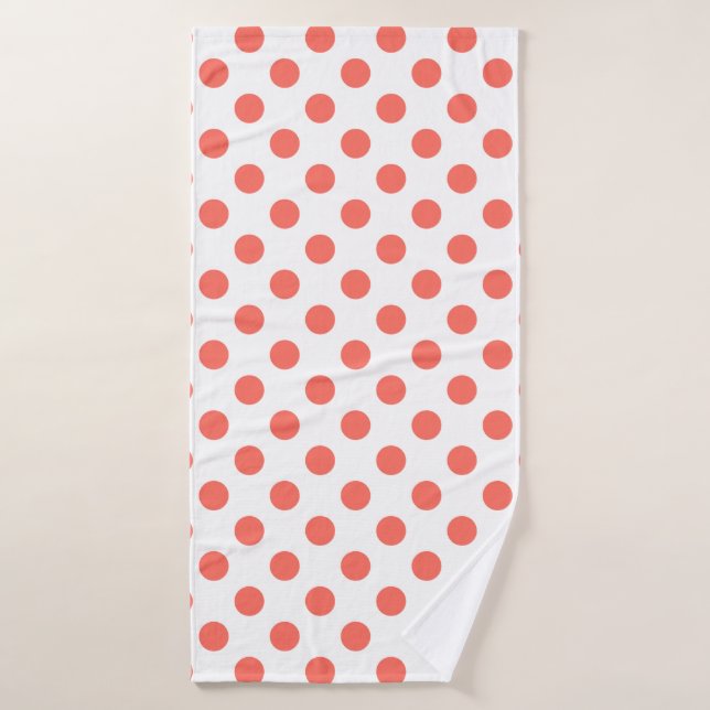 Pois de corail vivant sur blanc (Serviette de bain)