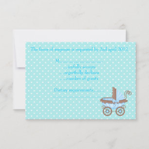 pois de pois bleu bébé pram rsvp RÉVISÉ