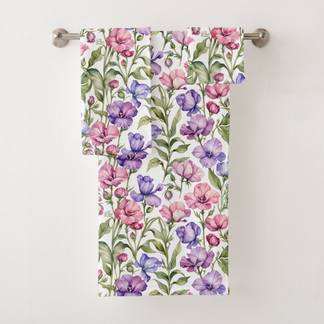 Pois de senteur roses et violets (En situation)