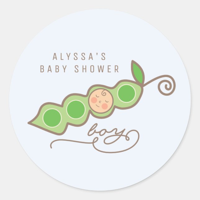 Pois de Whimsical dans un Sticker de Baby shower d (Devant)