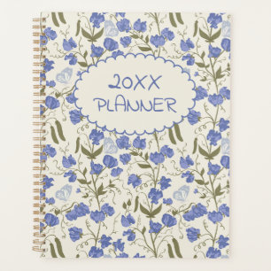 Pois doux bleu doux et crème Planificateur hebdoma