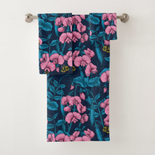 Pois doux et bourdons, rose et bleu