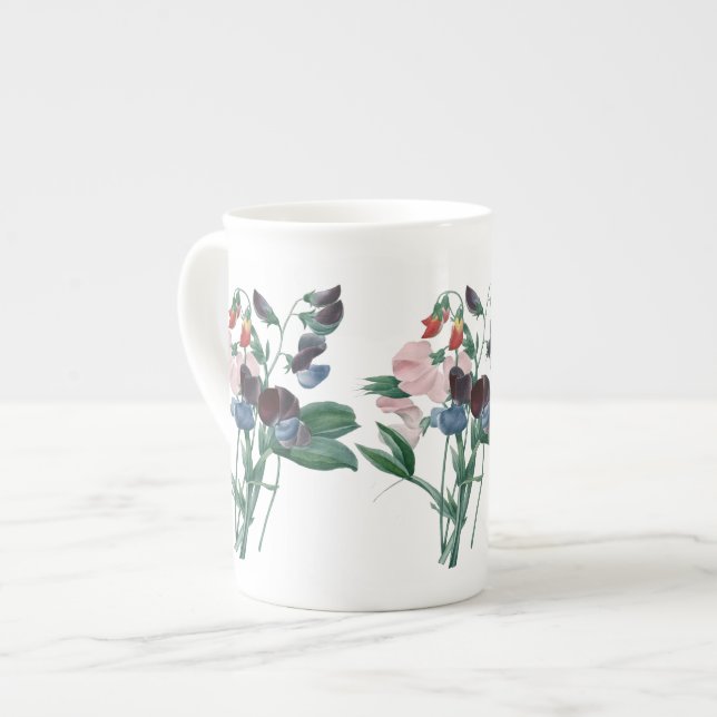 Pois doux par la tasse botanique de porcelaine (Devant gauche)