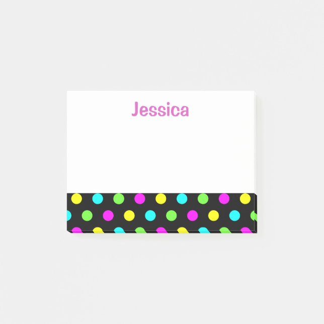 Pois drôle sur les notes de post-it nommées Girly (Devant)
