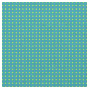 Pois électriques bleus et verts sur tissu Turquois