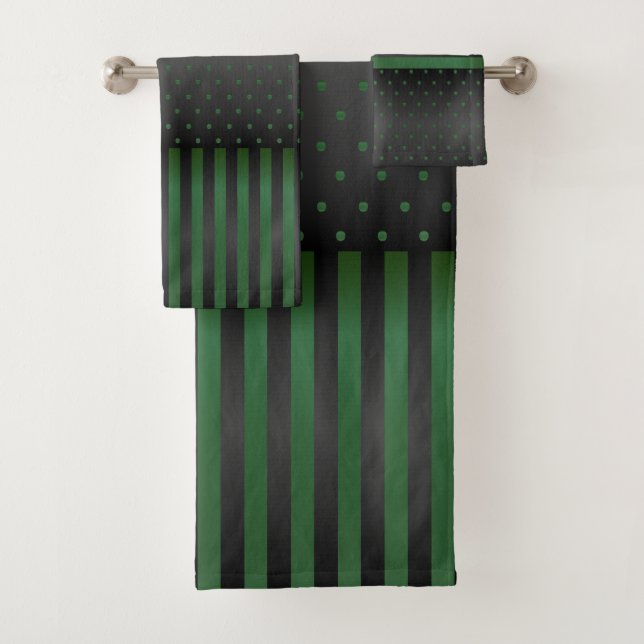 Pois et rayures verts et noirs (En situation)