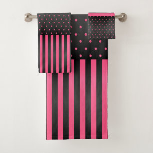 Pois et tripes roses et noires chaudes