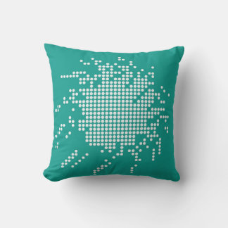 Pois floraux blancs Design Coussin Abstrait