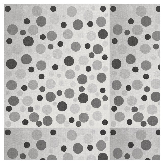 Pois Gris Et Noir, Tissu (Fermer)