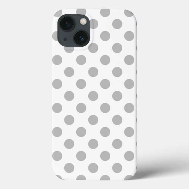 Pois gris sur Coque blanc-coque iphone Mate (Verso)