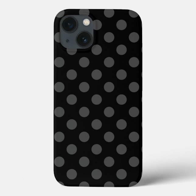 Pois gris sur Coque noir-coque iphone Mate (Verso)