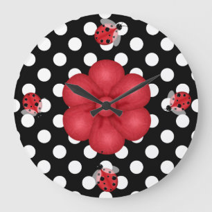 Pois & Ladybugs Horloge murale