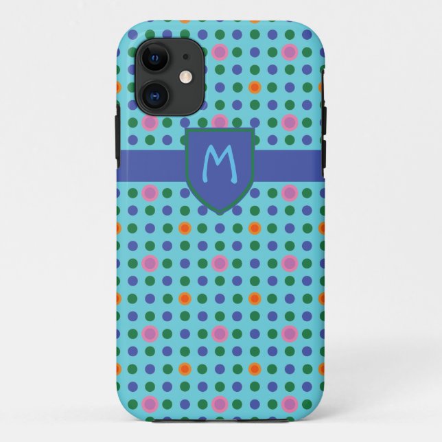 Pois Monogramme Personnalisé iPhone 5/5s Coque (Dos)