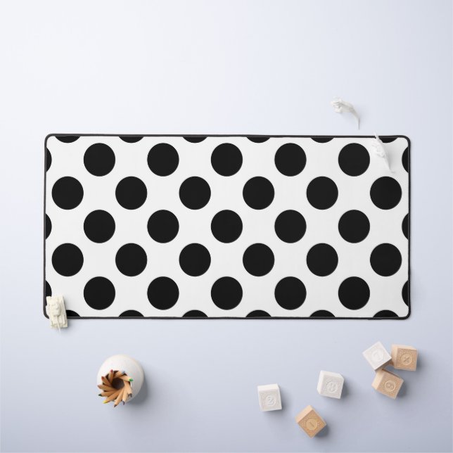 Pois, Motif Polka Dot, noir et blanc (Tableau pour enfants)