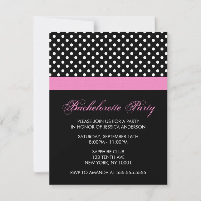 Pois Motifs Invitations (Devant)