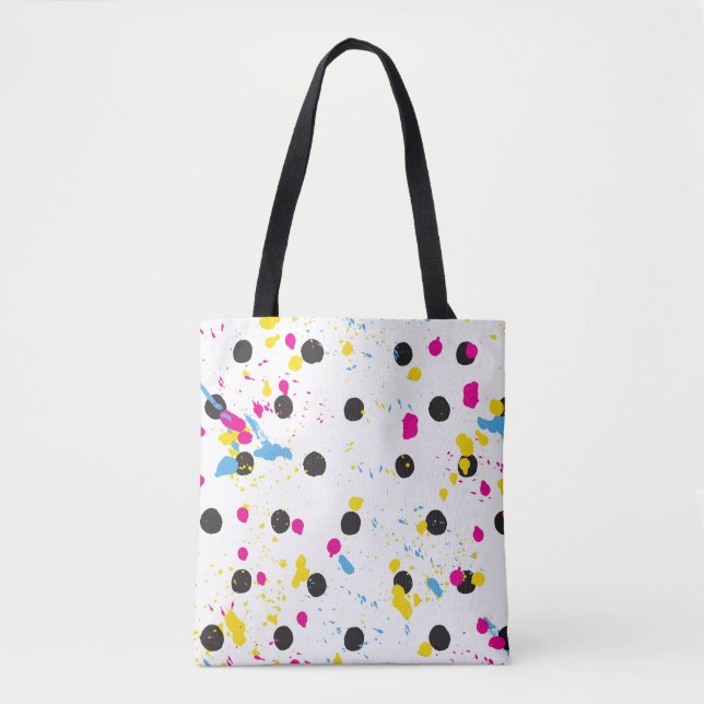 Pois multi couleur simple élégant sac Fourre-tout (Devant)